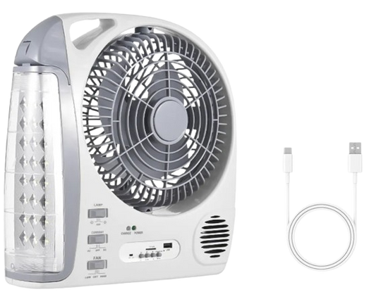 Ventilador Portátil Multifuncional 6 Em 1 Com Luz Led
