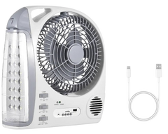 Ventilador Portátil Multifuncional 6 Em 1 Com Luz Led